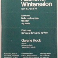 Affiche pour l'exposition Aachener Wintersalon , à la Galerie Hock (Aachen) , du 3 au 30 mars 1979